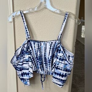 NWT Women’s Plus Size Ruffle Swim Bikini Top Size 16W #267